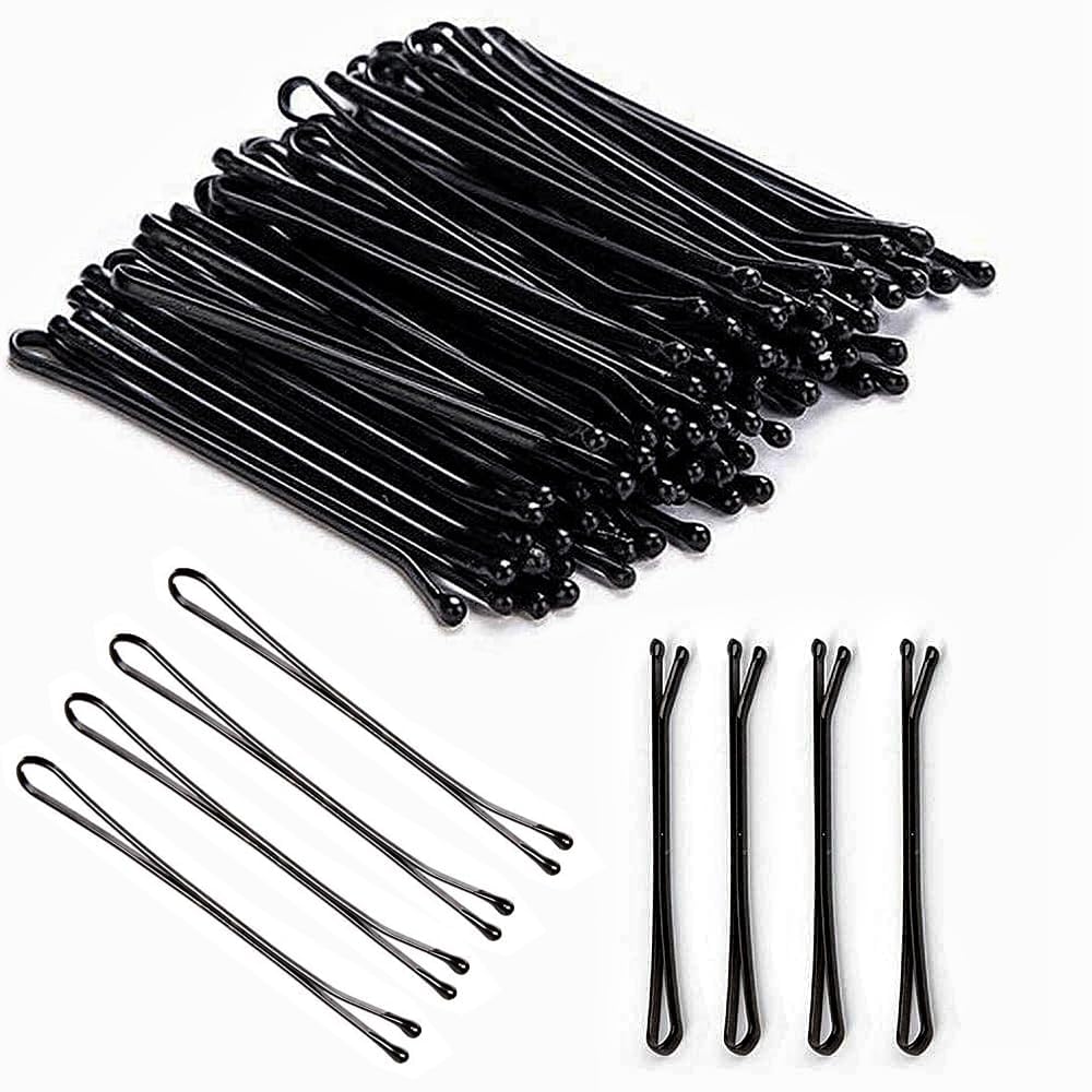 Stylish Black Alloy Hair Clips - Strong & Simple Bobby Pins for Women (Pack of 100) | Perfect for Updos, Ponytails & Everyday Hairstyles