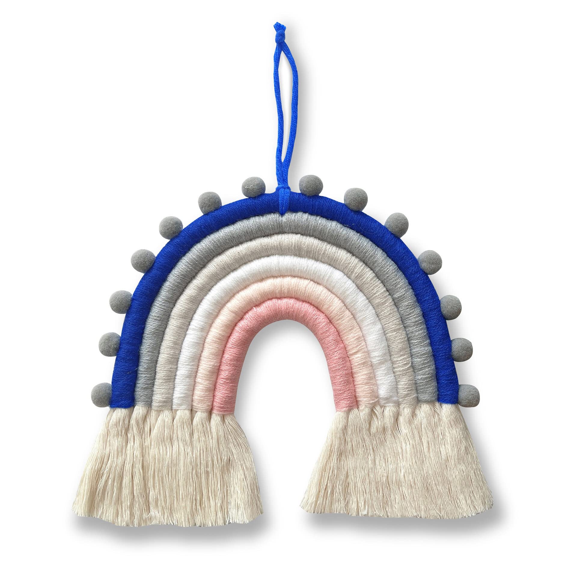 Boho Rainbow Macrame Wall Hanging - Handmade Bohemian Nursery Decor for Baby Room, Baby Shower, Kids Bedroom - Perfect for Gender Neutral Nursery, Wall Art & Boho Home Decor