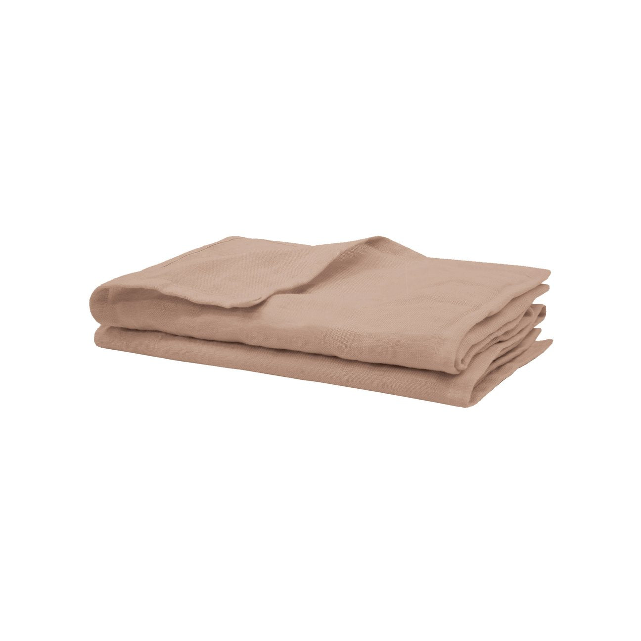 French Linen 2pc Napkin Sets by Bambury Hazel / Silver / Tea Rose