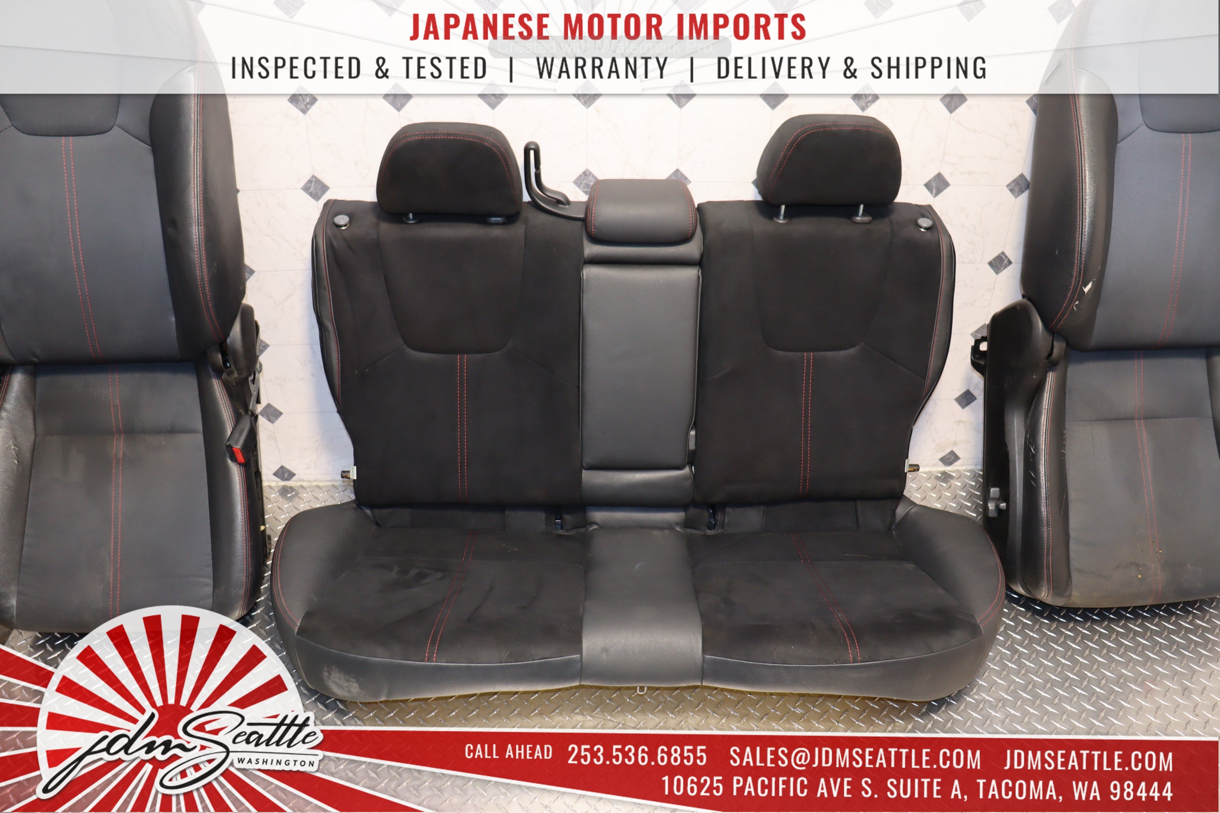2008-2014 Subaru WRX STI OEM Version 10 Sedan Front & Rear Seat Set - JDM Genuine Parts for Performance Upgrade & Interior Restoration - Perfect for Car Enthusiasts & Auto Restoration Projects