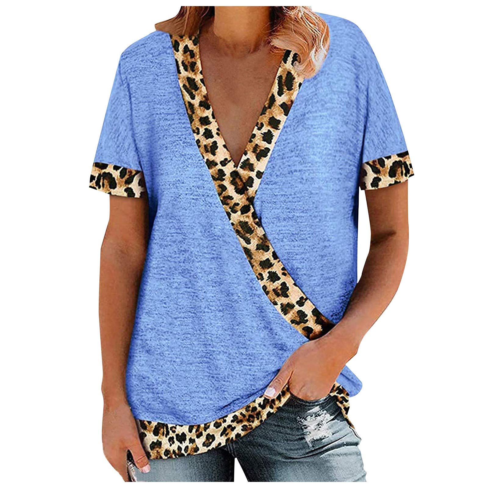 Stylish Plus Size Women's Raglan Striped Short Sleeve Tunic Tops - Cute & Comfortable Casual Wear for Everyday Outfits | Perfect for Work, Weekend, and Summer Activities