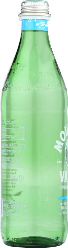 Mountain Valley Sparkling Spring Water - 96 Pack of 16.9oz Glass Bottles | Perfect for Parties, Events & Healthy Hydration