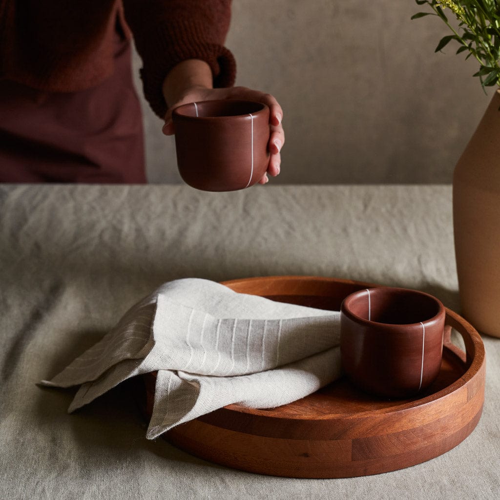 Premium Oro Cacao Cups Set of 4 - Handcrafted Ceramic Hot Chocolate Mugs for Cozy Winter Nights & Holiday Gatherings