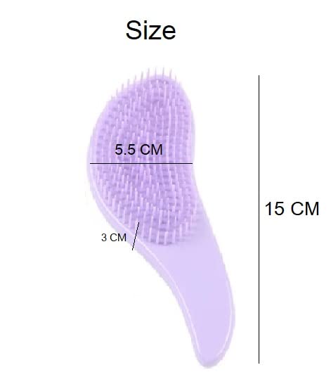 Frackson Detangling Hair Brush with Scalp Massage - Wet & Dry Hair Comb for Women & Men - Salon Styling Tool for Curly, Thick, Long Hair (Purple) - Perfect for Home Use, Travel & Professional Styling
