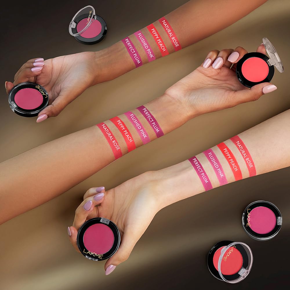 Lakme Face It Blush in Peppy Peach B4 - 4gm Cream Blush for Cheeks | Natural Flush, Long-Lasting Wear | Perfect for Daily Makeup & Special Occasions