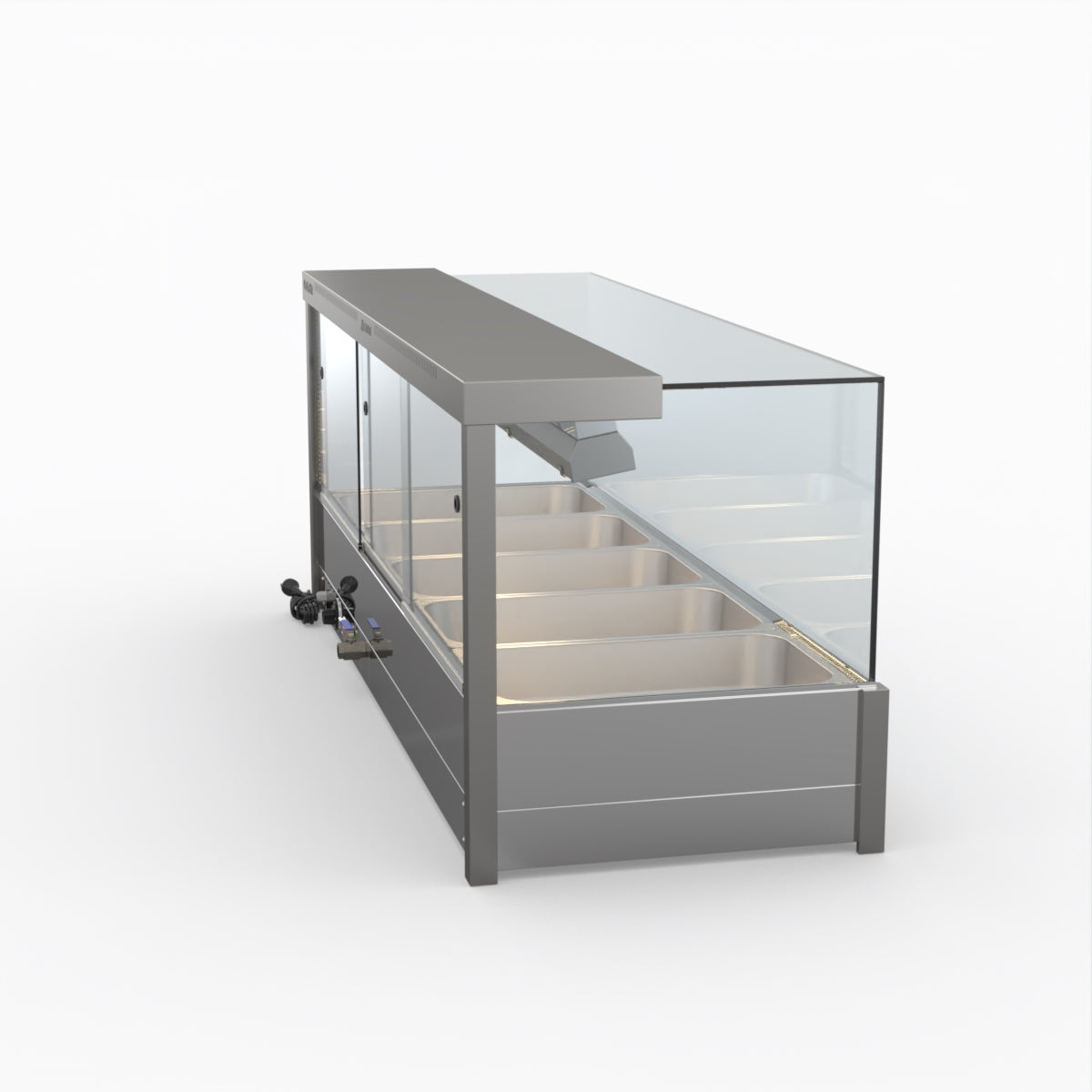 Bonvue BM17SC Square Countertop Bain Marie - Dual Wet & Dry Food Warmer for Restaurants, Catering & Buffets - Perfect for Keeping Soups, Sauces & Dishes Warm