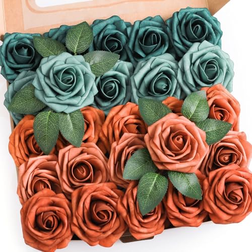 Shades of Teal & Burnt Orange