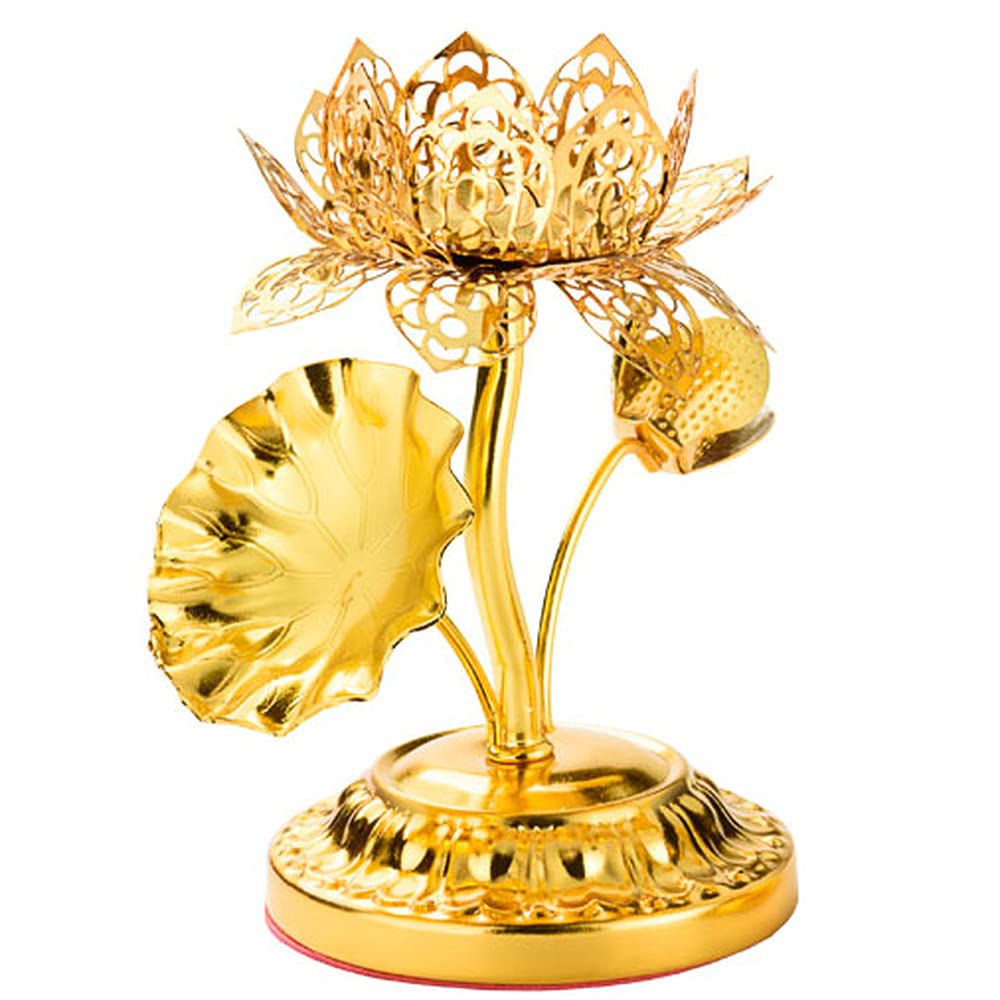 1pc Buddhism Lotus Ghee Lamp Holder - Buddha Candle Holder & Candlestick for Home Altar Decor, Meditation Room, Spiritual Ceremonies