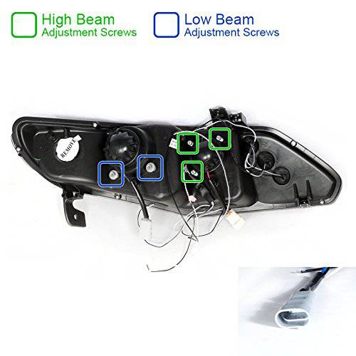 2006-2011 Honda Civic Sedan 4dr Black Dual Halo LED Projector Headlight Housing Kit - Upgrade for Night Driving & Custom Style