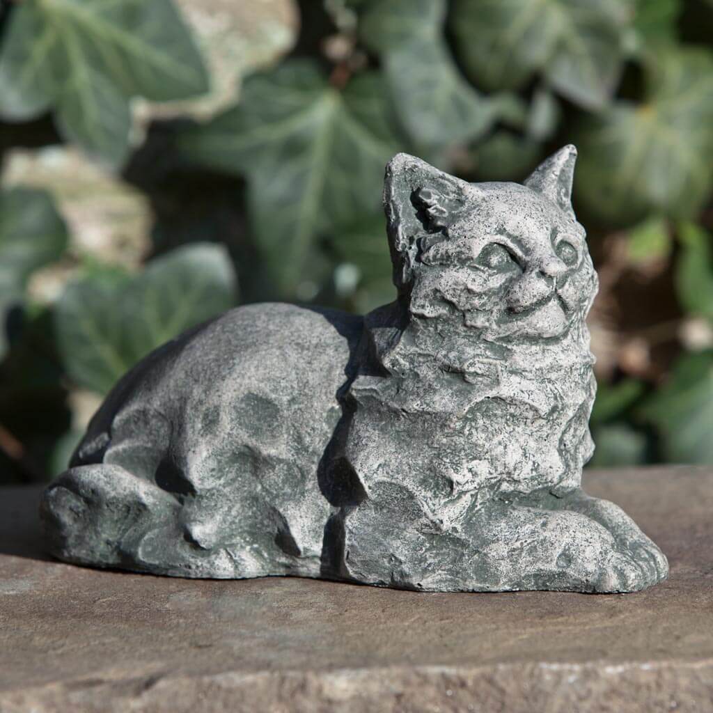 Cleo Cat Garden Statue by Campania International - Elegant Outdoor Decor for Patio, Lawn & Garden Landscaping