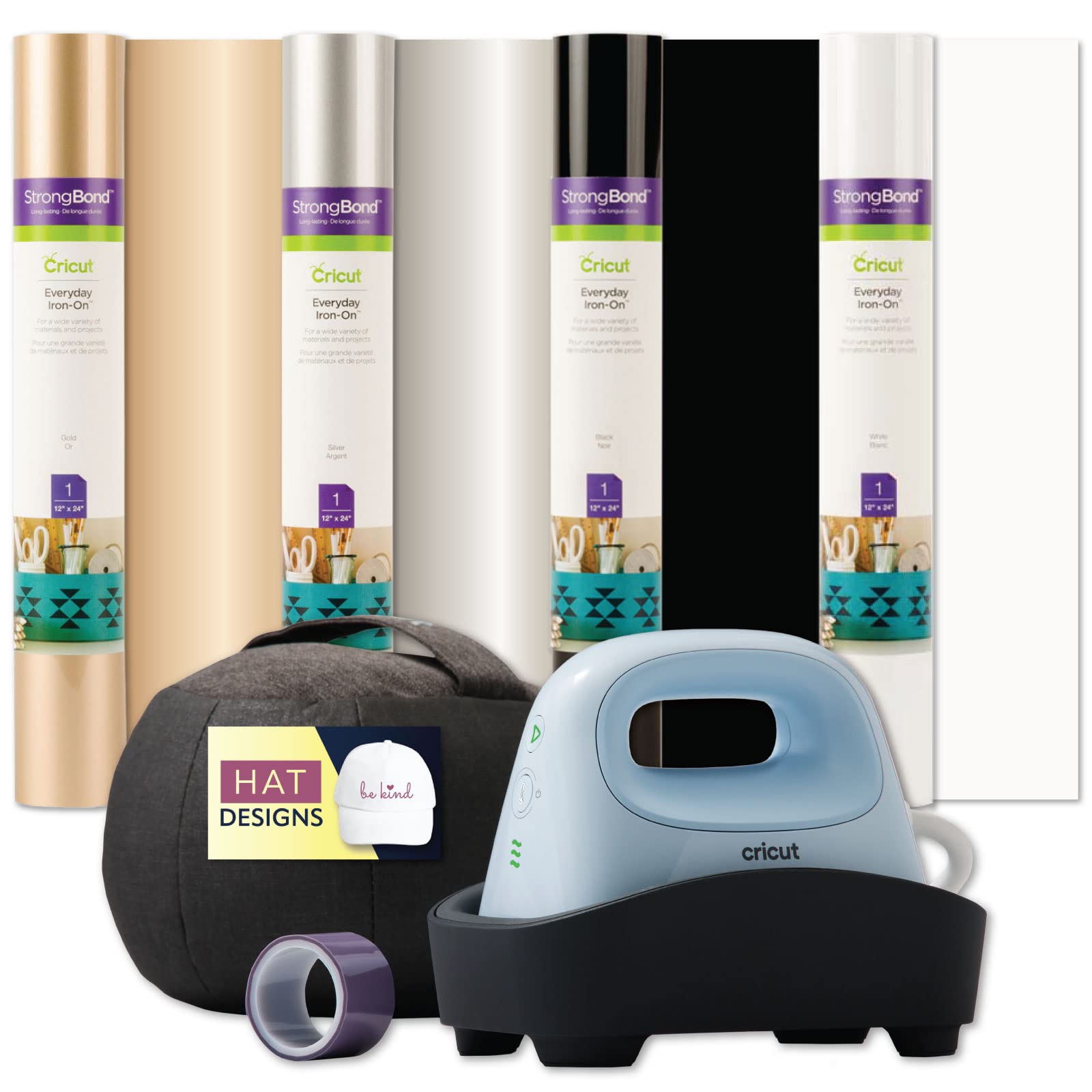 Cricut Hat Press & Everyday Iron-On Heat Press for HTV & Sublimation - Compatible with Cricut Maker, Joy, Explore (Machine Not Included) - Perfect for DIY T-Shirts, Hats, Bags & Custom Gifts