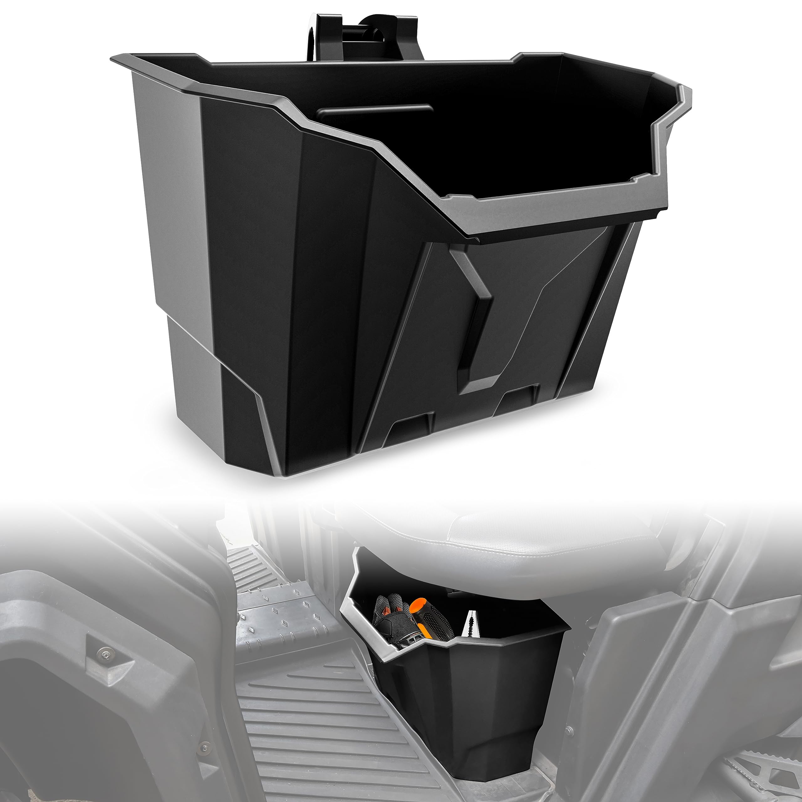 SAUTVS UTV Under Seat Storage Box for Can Am Defender HD5 HD7 HD8 HD9 HD10 MAX (2016-2025) | Durable Driver Underseat Storage Bin Accessories | Replacement Part #715003399 | Perfect for Off-Road Gear Organization & Tool Storage