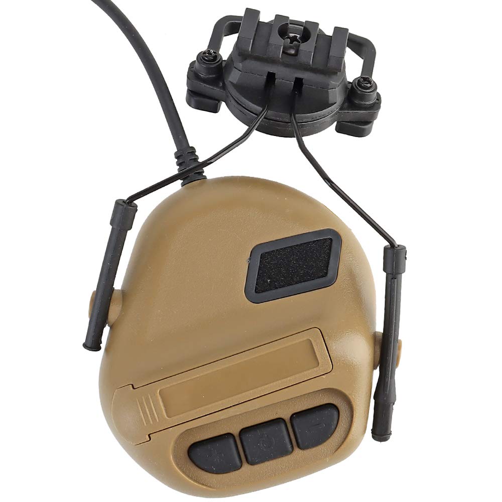 ATAIRSOFT Tactical Headset with Microphone - Military Grade Waterproof Headphones for Hunting & Shooting - Clear Intercom Communication - Perfect for Airsoft, Outdoor Sports and Range Training
