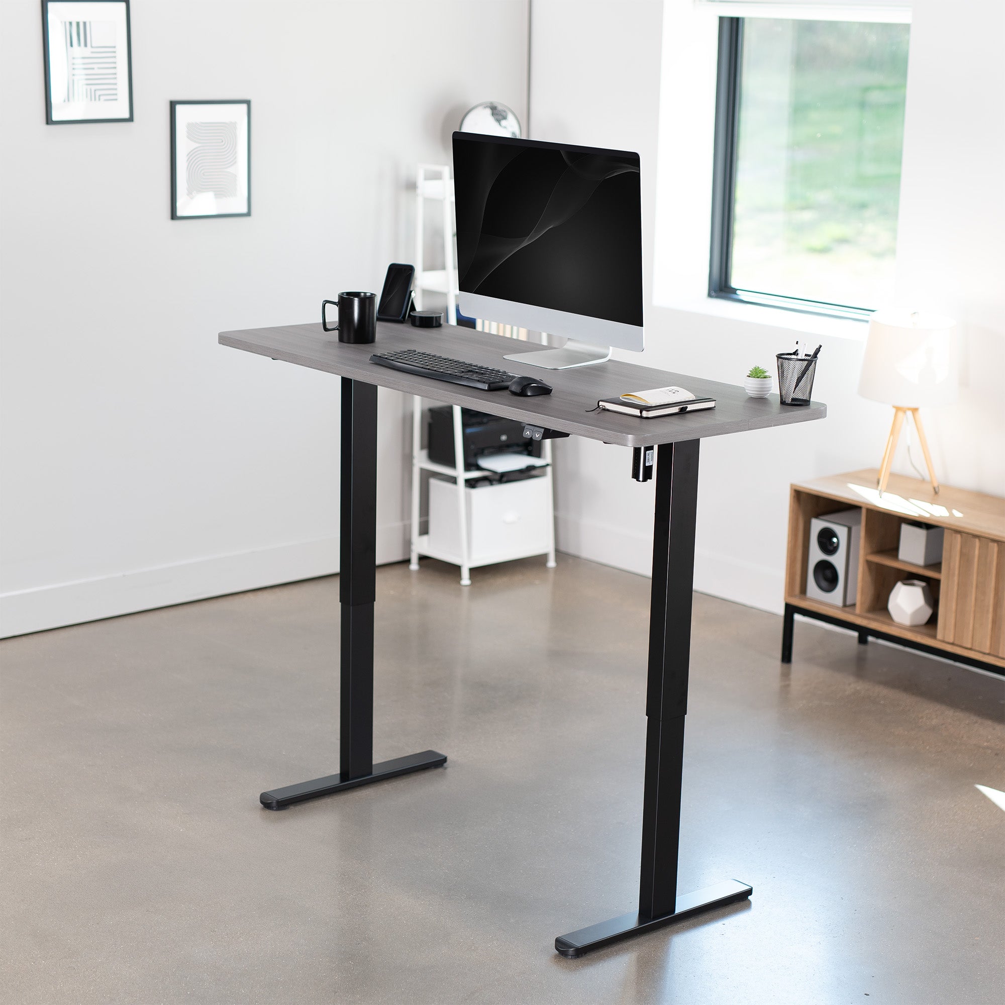 B0 Series 60 x 24 Electric Standing Desk with 2 Button Controller - Adjustable Height Home Office Desk for Work, Study & Gaming