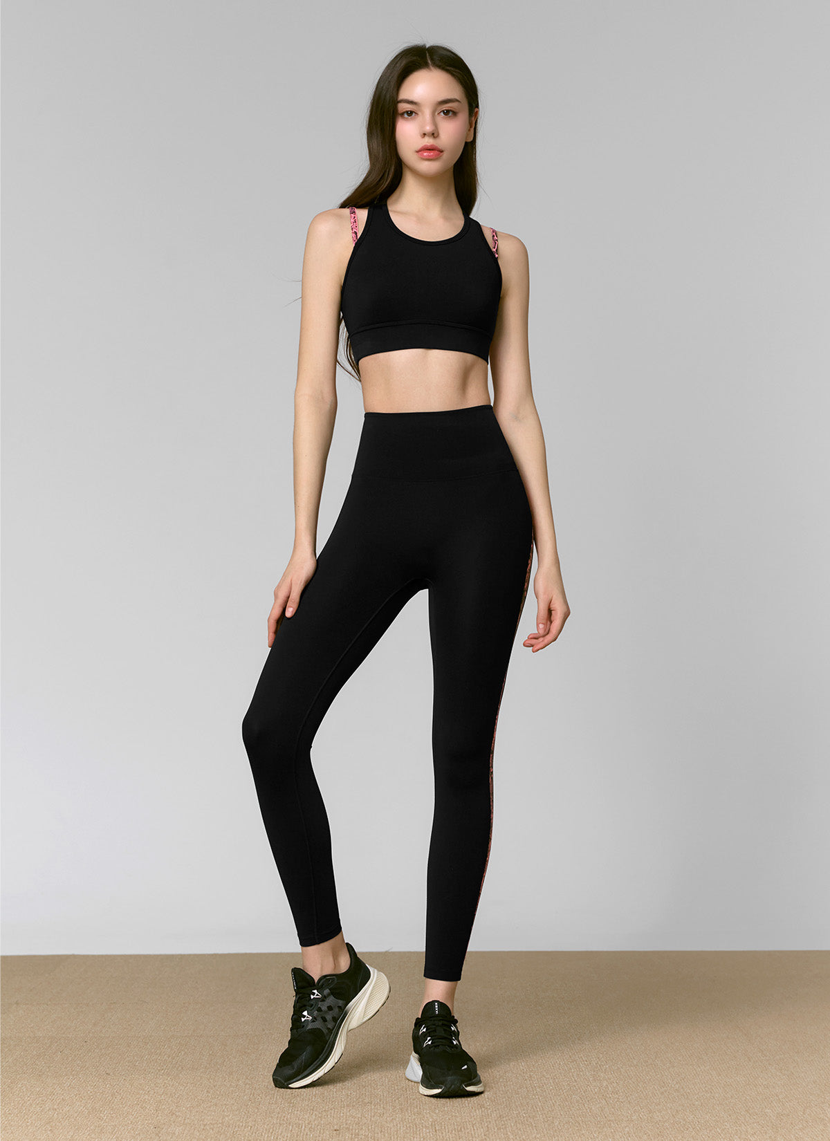 Black Label Power Rise Python Color Block Leggings - High Waisted Yoga Pants for Women, Gym Workout Leggings with Moisture Wicking & 4-Way Stretch - Perfect for Running, Fitness & Lounge Wear