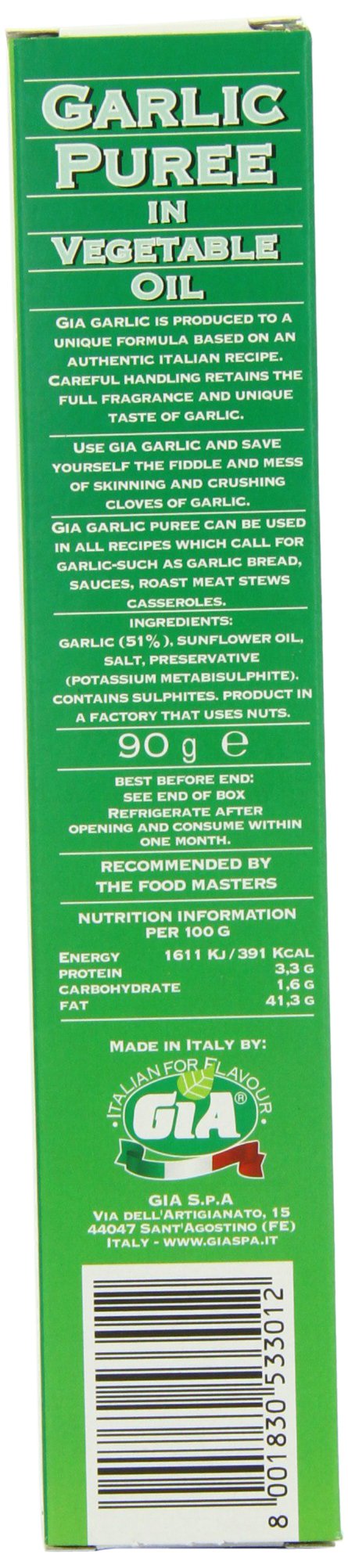 Organic Garlic Puree 90g (Pack of 24) - Premium Garlic Paste for Cooking, Sauces & Meal Prep - Vegan, Gluten-Free & Non-GMO - Perfect for Italian, Asian & Mediterranean Cuisine