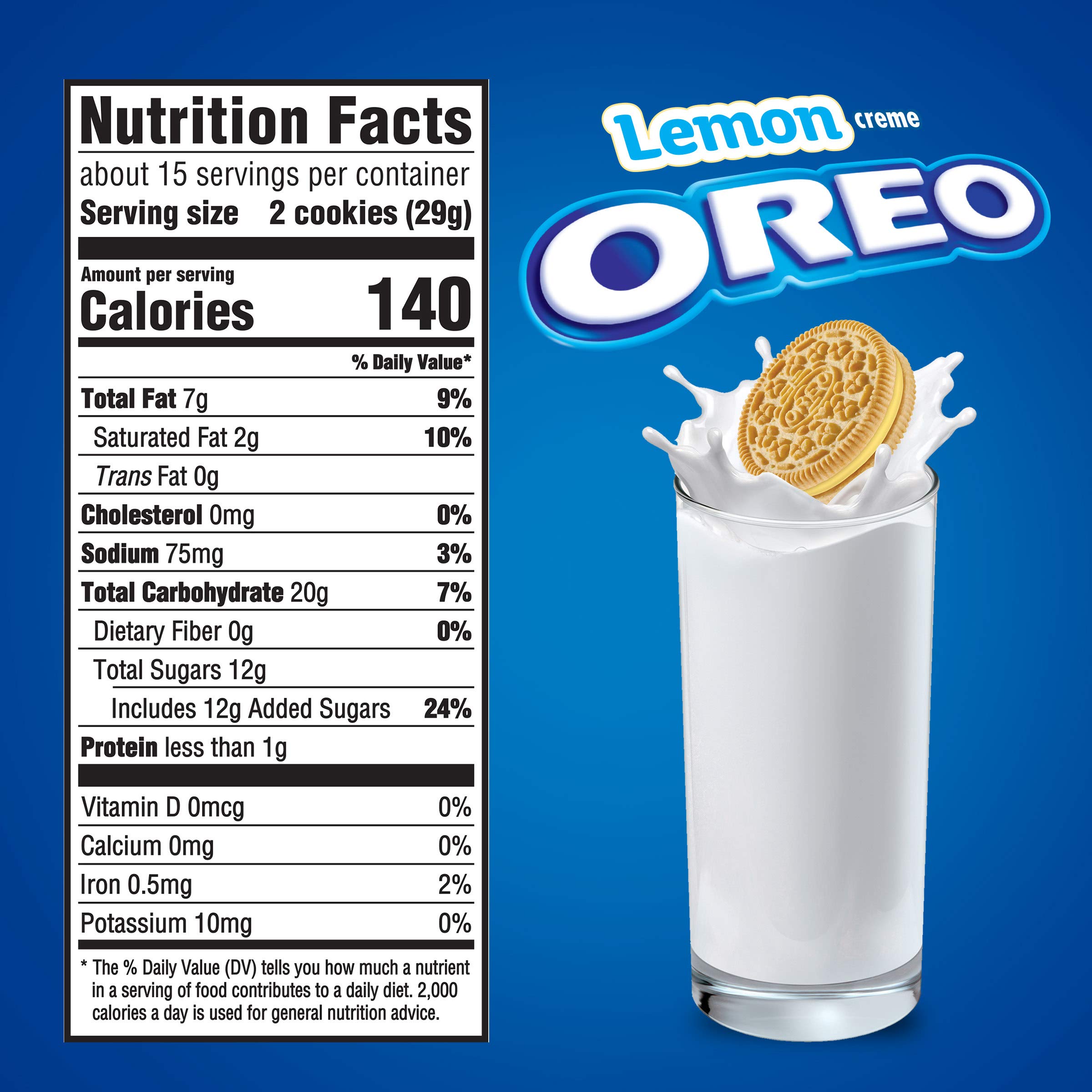OREO Lemon Creme Sandwich Cookies, 12 Pack (15.25 oz) - Delicious Lemon Flavored Cookies for Snacking, Lunch Boxes & Party Treats