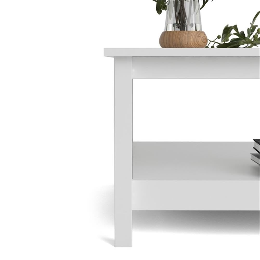 Tvilum White Madrid Coffee Table - Modern Scandinavian Design for Living Room, Lounge & Office - Durable & Stylish Home Decor