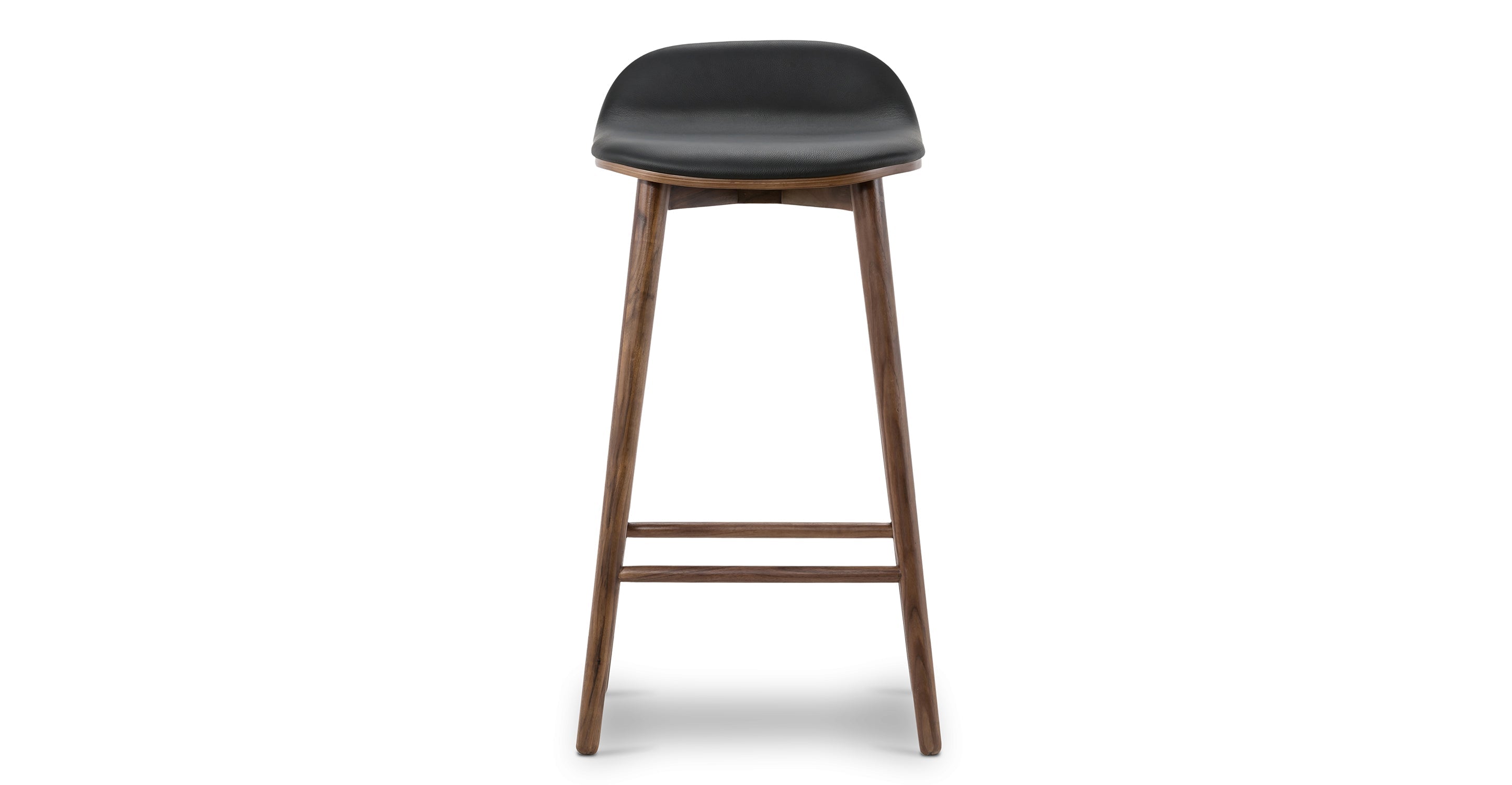 Notello Leather Counter Stool - Modern Bar Stool with Adjustable Height, PU Leather Seat & Metal Base - Perfect for Kitchen Island, Breakfast Bar & Home Decor