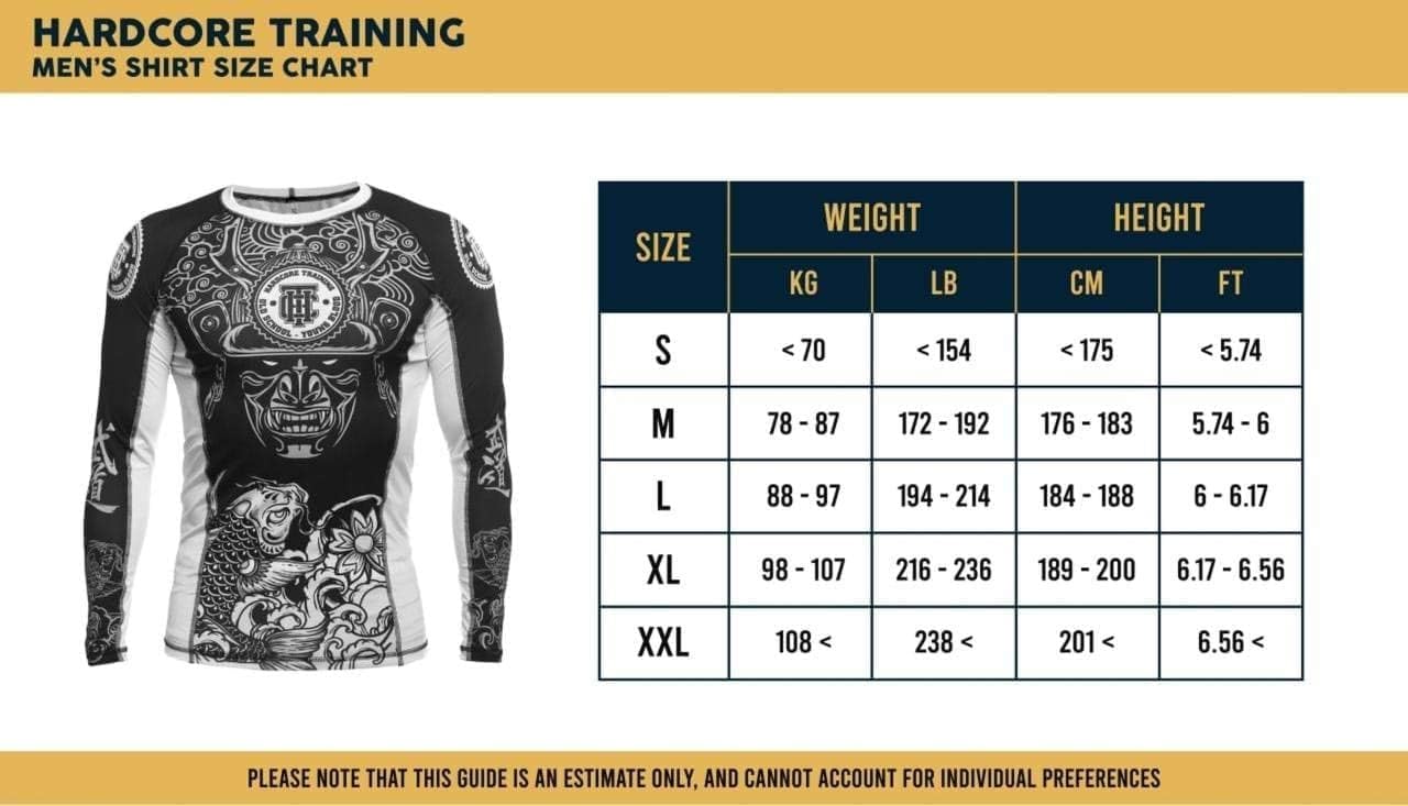 Men's Compression Rash Guard - Hardcore Training Shirt for MMA, BJJ, Boxing, Grappling & No Gi Fitness | Moisture-Wicking & Breathable for Intense Workouts
