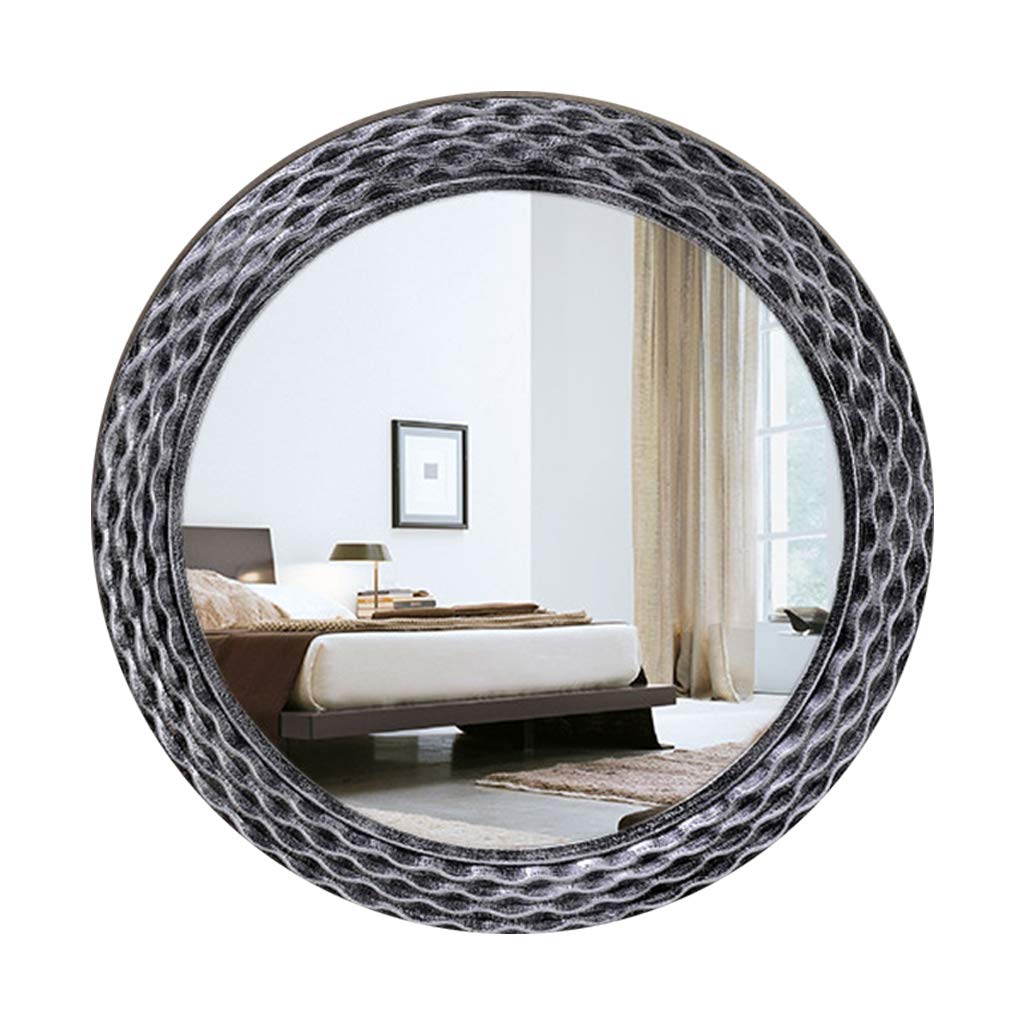 Round Wall Mirror - 19.7 Inch Vintage European Style Hanging Bathroom Mirror with Multiple Color Options | Perfect for Bedroom Vanity, Dressing Room & Bathroom Decor
