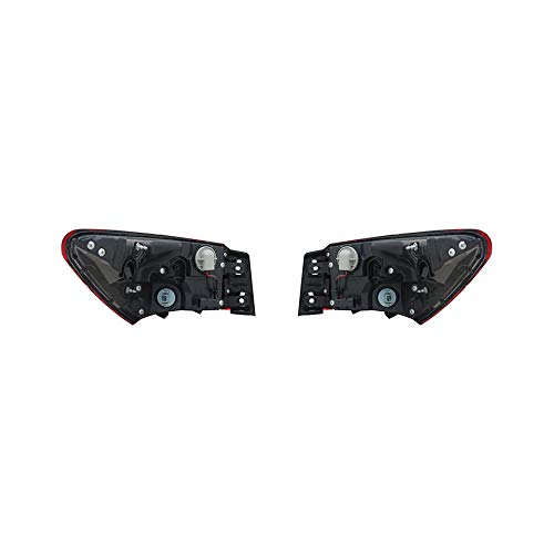 RAREELECTRICAL New Outer Pair of LED Tail Lights Compatible with 2017 Acura TLX Tech Advance - 33500-TZ3-A01 - Enhances Safety & Style for Night Driving