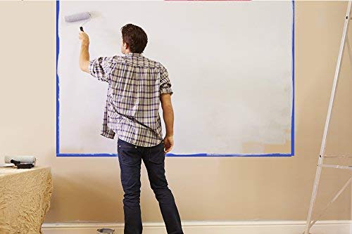WhiteBoard Paint Kit - 50 Sq Ft Stain Proof Dry Erase Wall Paint, No Mixing Formula with Spray Cleaner | Perfect for Home Offices, Classrooms & DIY Projects
