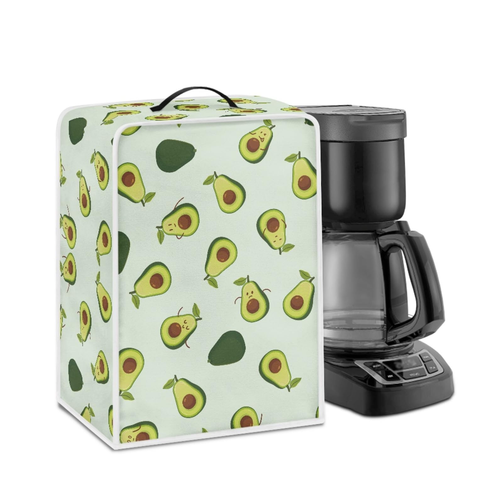 GLENLCWE Green Avocado Dust Cover - Foldable Kitchen Appliance Protector for Coffee Machines & Stand Mixers | Polyester Dustproof Cover for Home Kitchen | Perfect for Countertop Organization & Appliance Protection