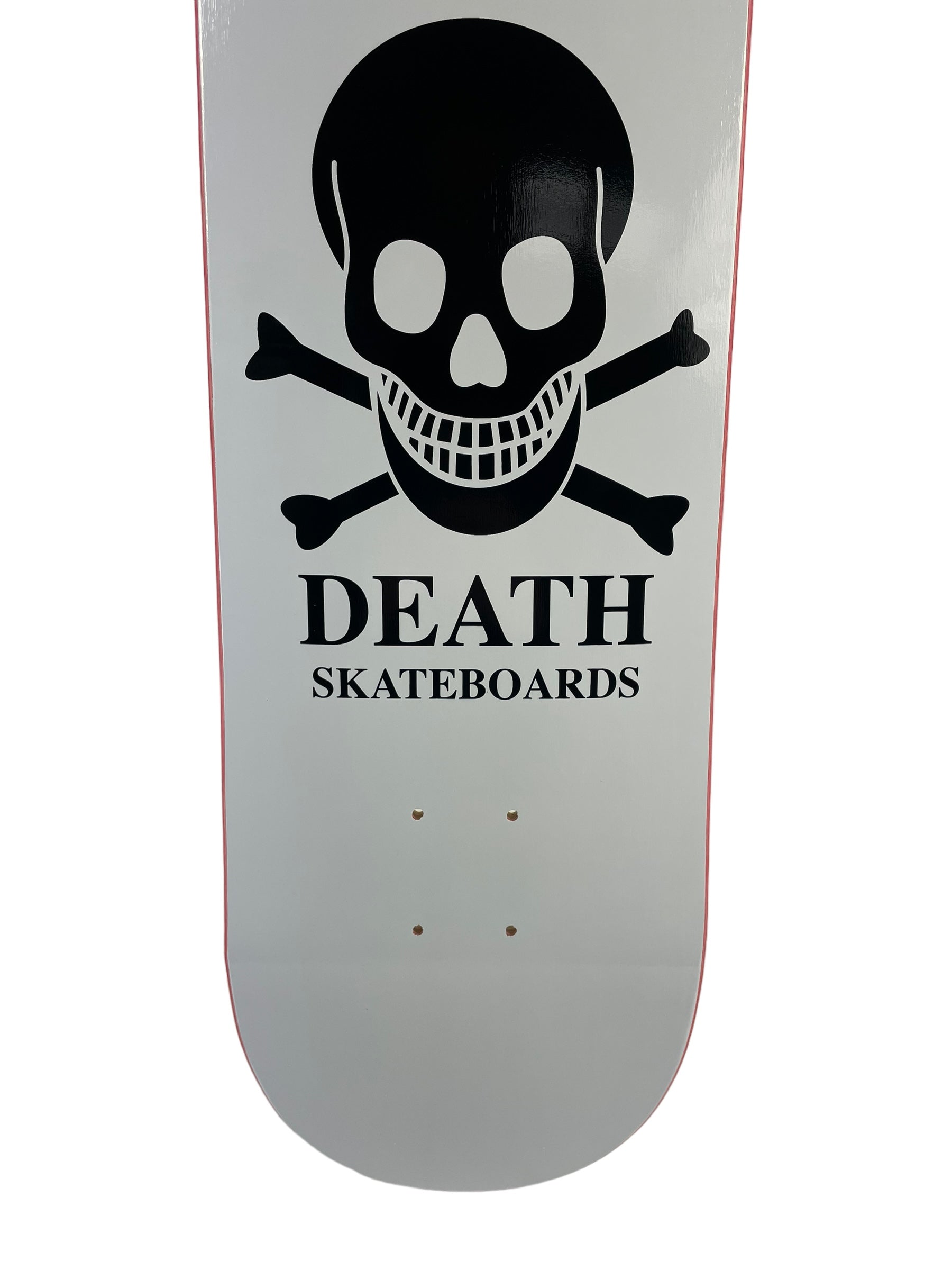 Death OG White Skull Skateboard Deck by Death Skateboards - Choose Your Size - Perfect for Street Skating & Skate Park Tricks