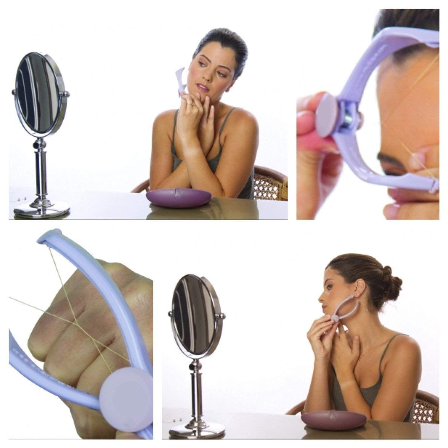 Bella Faccia Eyebrow Threading Machine for Women - Non-Electric Eyebrow Trimmer with Thread Roll | Perfect for Salon, Home Use & Travel | Painless Hair Removal for Shaping & Grooming Brows
