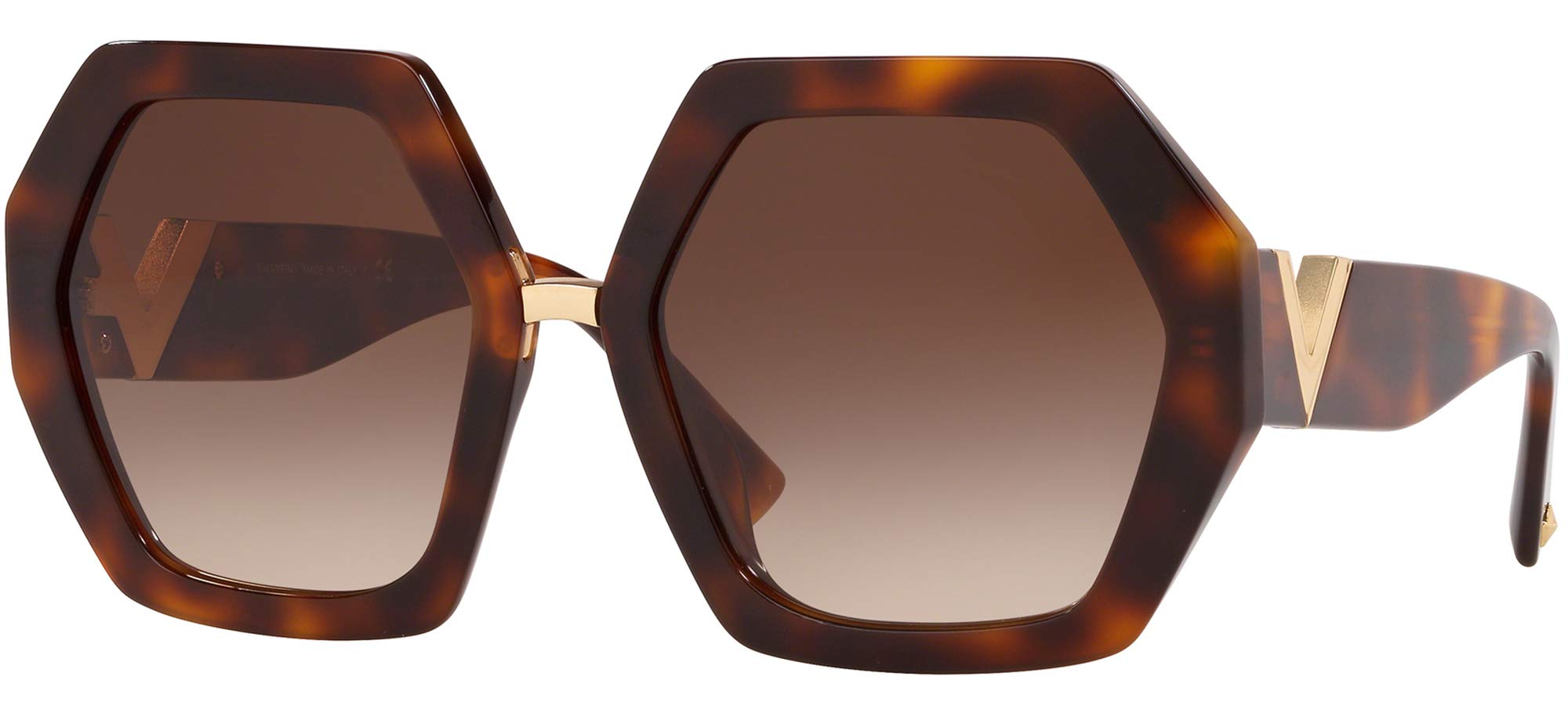Valentino VA 4053 501113 Havana Sunglasses for Women - UV Protection Polarized Fashion Shades - Perfect for Beach, Driving & Outdoor Activities