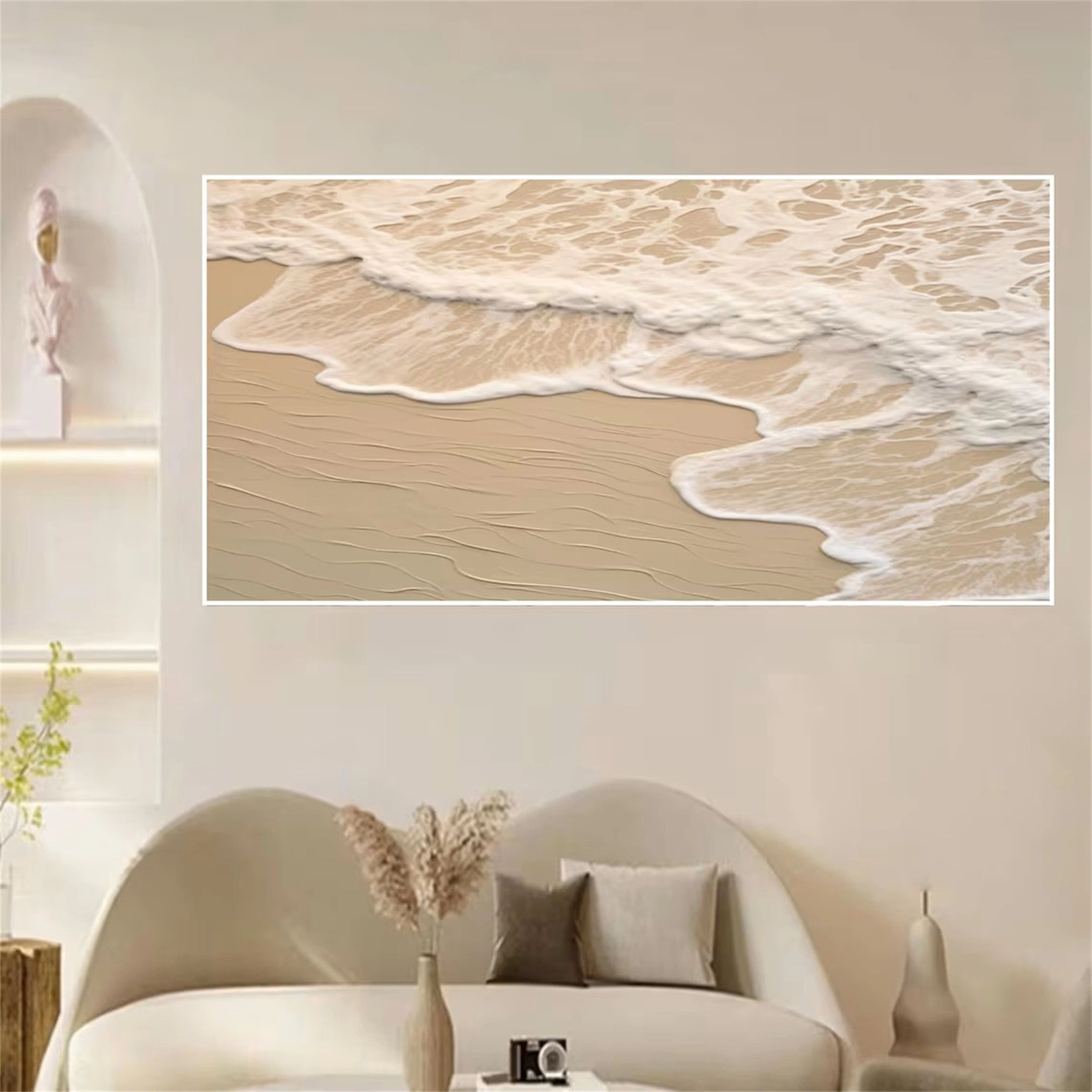 Ocean and Sky Painting #OS 076 - Handmade Seascape Wall Art for Home & Office Decor - Perfect for Living Room, Bedroom or Beach House