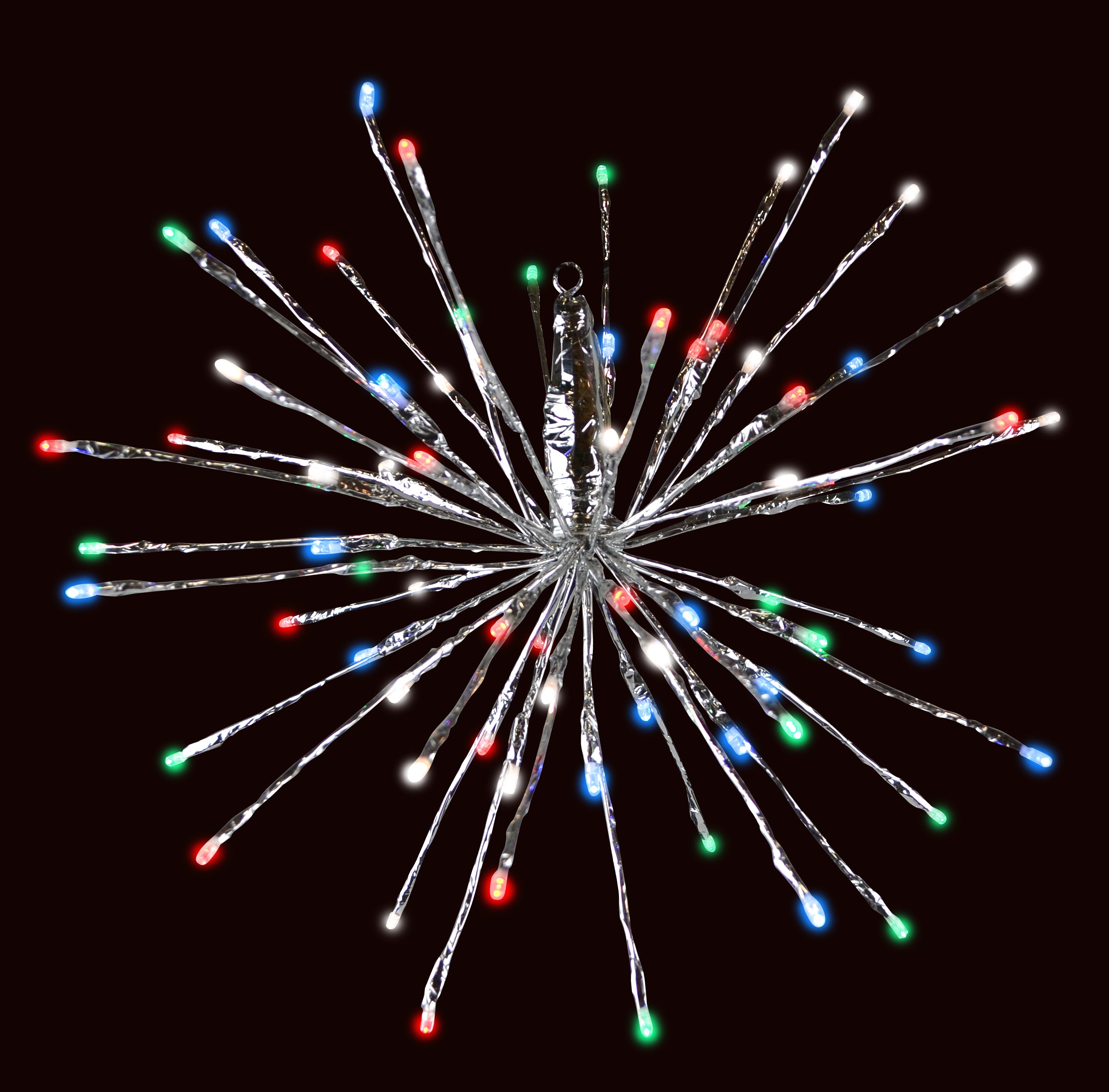 (Silver/Multi) Multi-Colored LED Radiant Blast with Silver Clusters