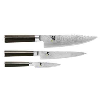 Shun Classic 3-Piece Knife Starter Set - Premium Japanese Kitchen Knives for Chefs & Home Cooking - Perfect for Slicing, Dicing & Food Prep