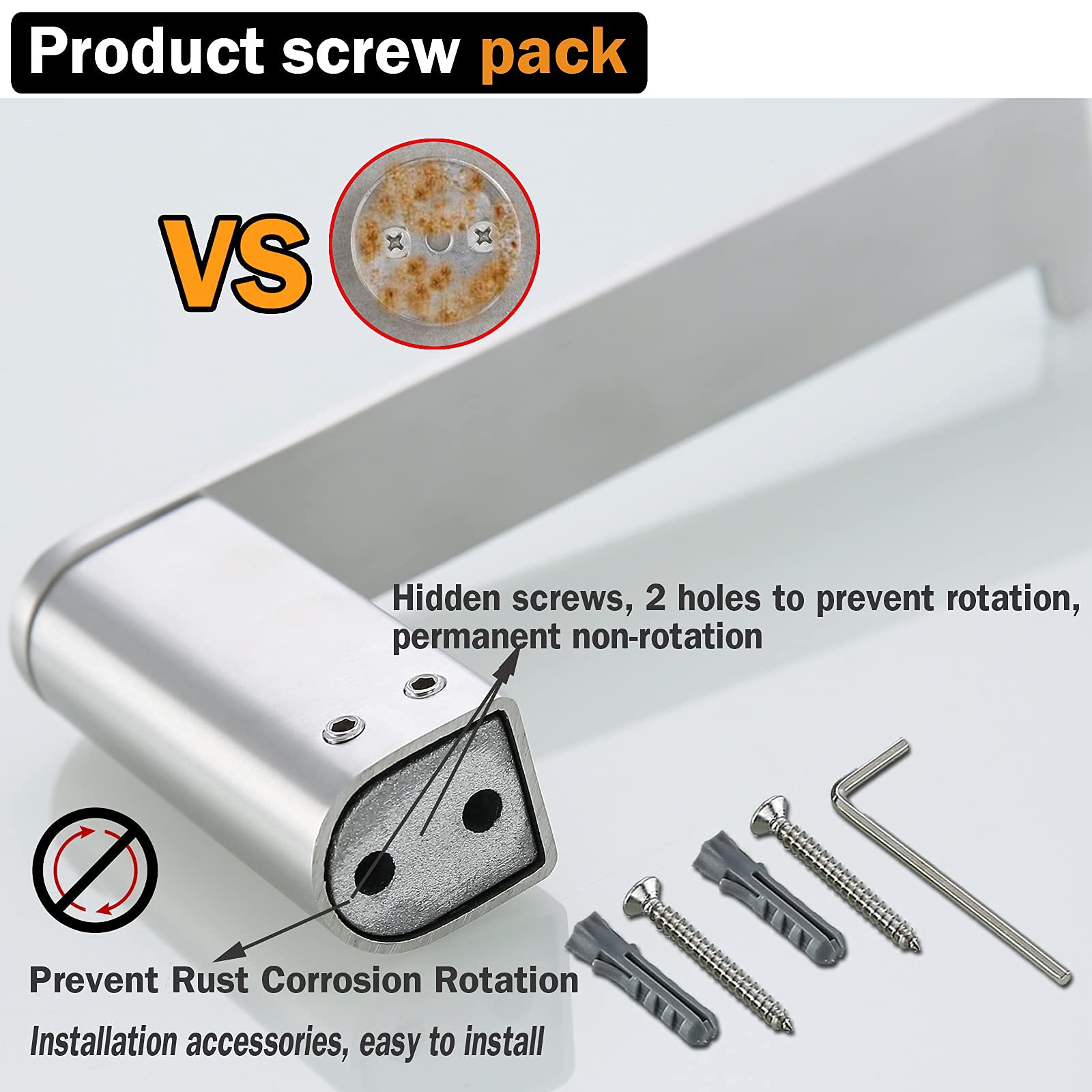 Stainless Steel Toilet Paper Holder - Brushed Steel Wall Mount Bathroom Tissue Roll Holder - SUS 304 Rustproof - Modern Minimalist Nordic Style (Round) - Perfect for Home, Hotel, Office & Restroom Decor