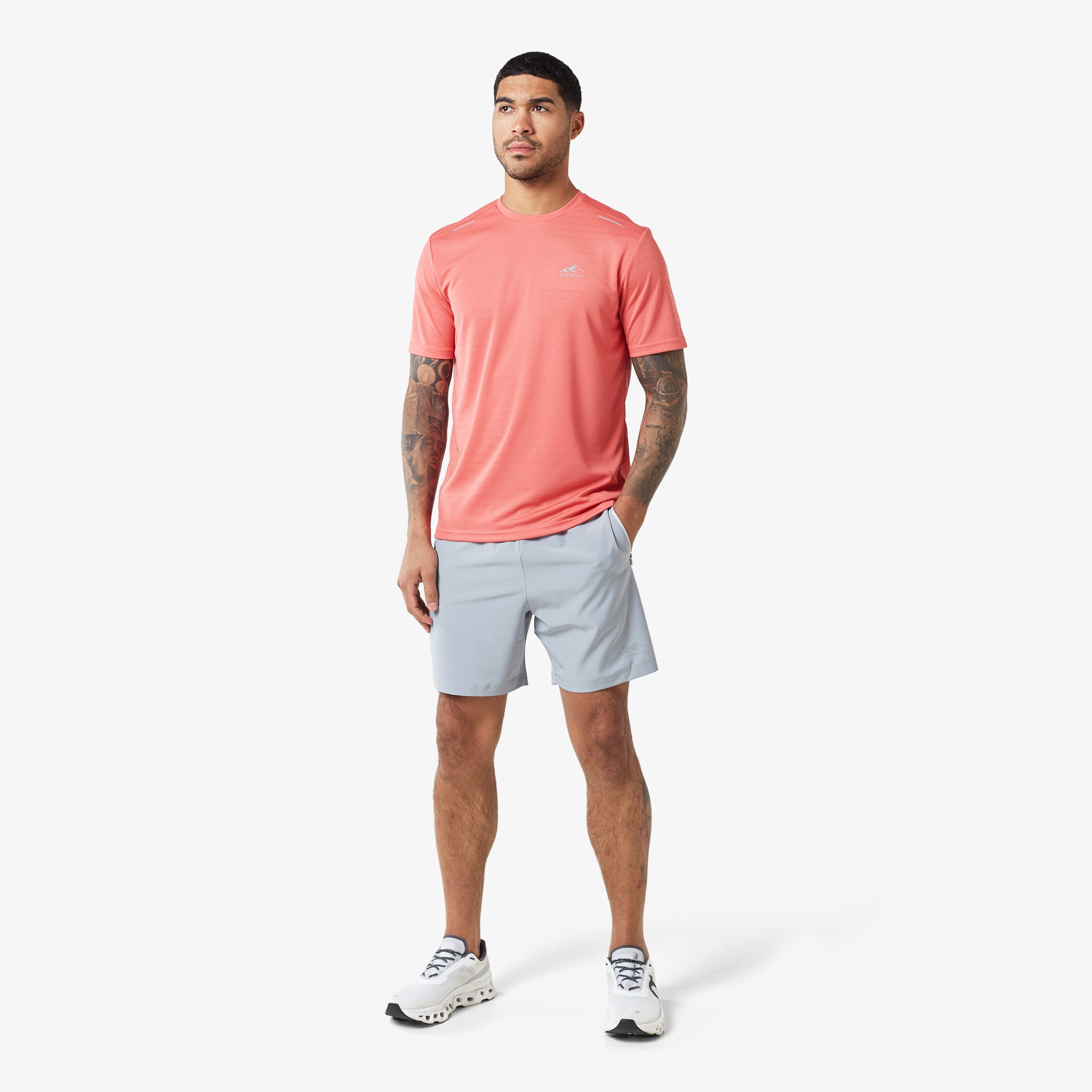2 Pack Moisture-Wicking Training T-Shirts for Men & Women - Dusty Blue & Coral - Gym, Running, Yoga & Workout Apparel