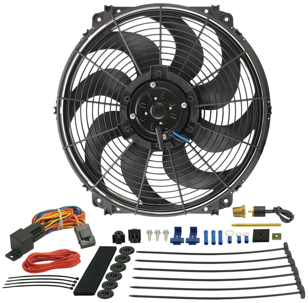 Derale 16016 16-Inch High-Velocity Tornado Electric Cooling Fan - Black - Perfect for Home, Office, Workshop & Garage Ventilation
