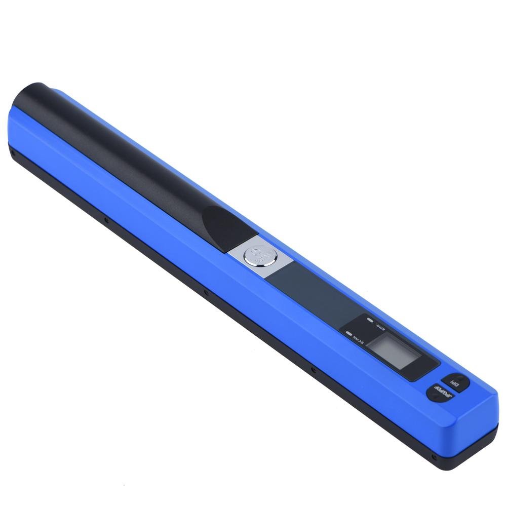 Portable Handheld Document Scanner - 32GB HD USB Wand Scanner for JPG/PDF Files | Compatible with Windows XP/VISTA/7 | Blue | Perfect for Office, Travel & Home Organization