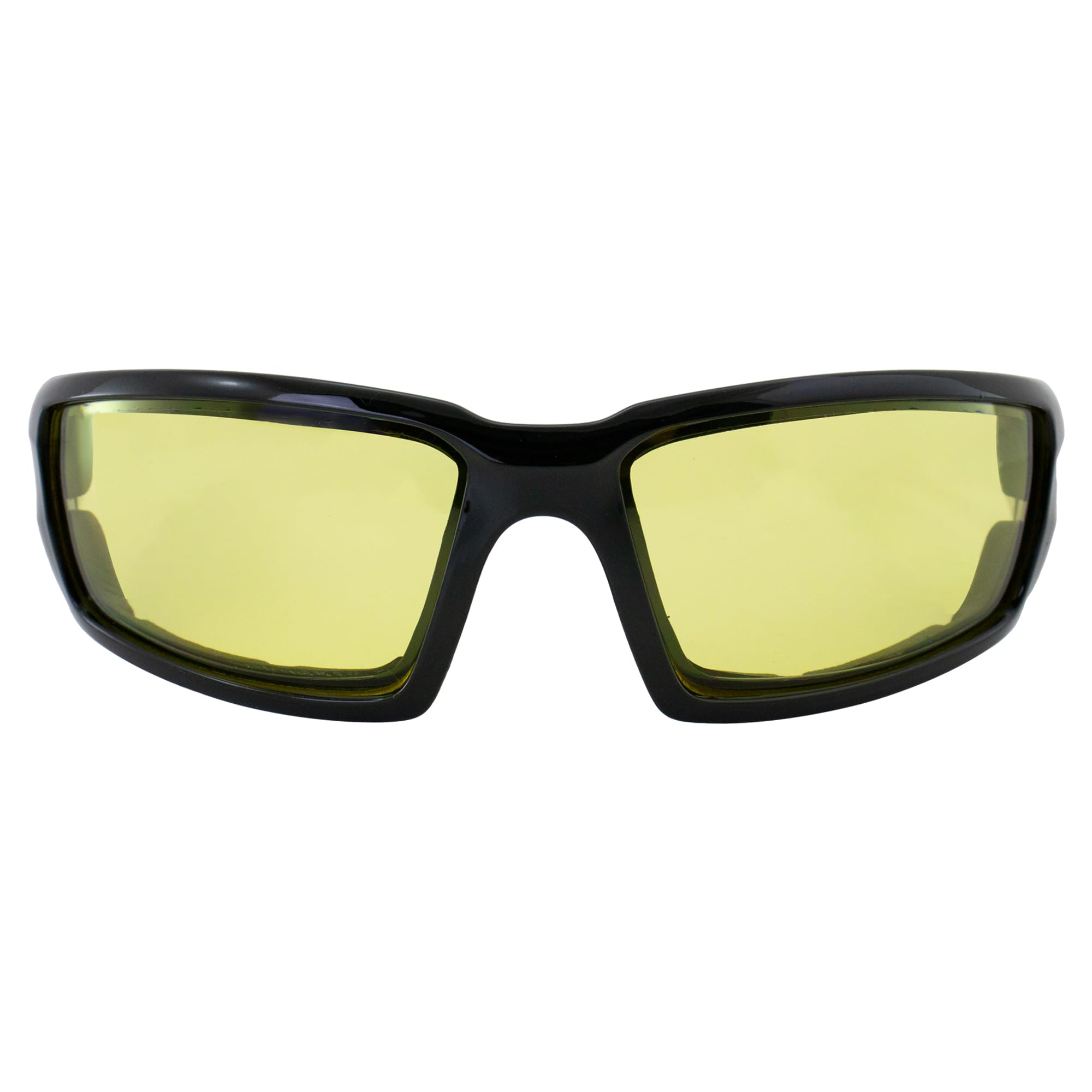 Birdz Eyewear Osprey Foam Padded Safety Motorcycle Sunglasses - 3 Pairs (Black Frames with Clear, Smoke & Yellow Lenses) - UV Protection for Riding, Cycling, Construction & Outdoor Work