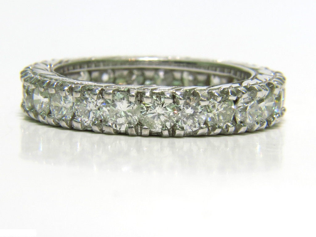 2.46CT Diamond Eternity Band & Kissing 14K Gold Wedding Ring for Women – Perfect for Anniversaries, Engagements, and Special Occasions