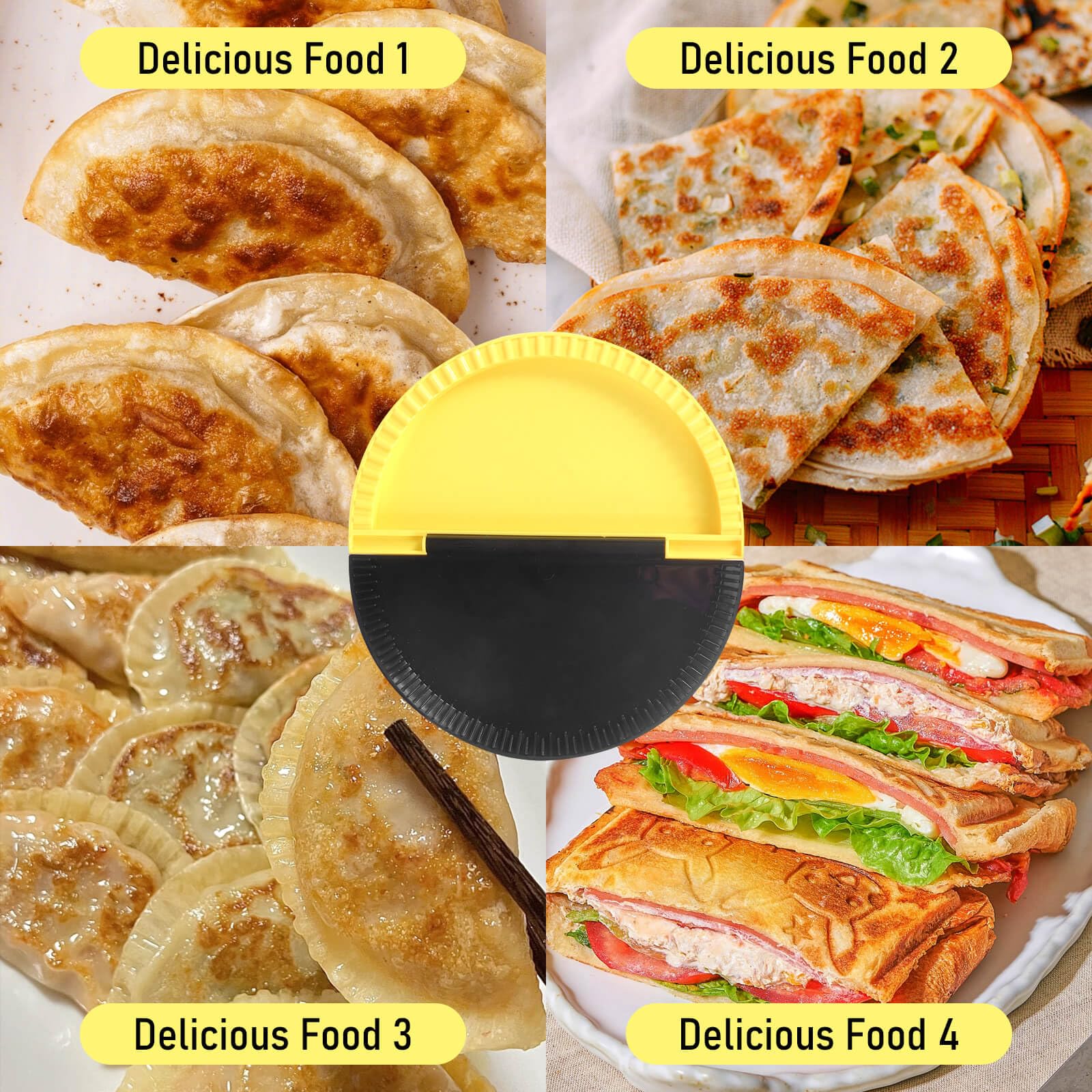 Tortilla Folder and Sealer - Burrito Maker, Empanada Press & Sandwich Sealer | Kitchen Tool for Easy Meal Prep | Perfect for Wraps, Quesadillas & On-the-Go Lunches