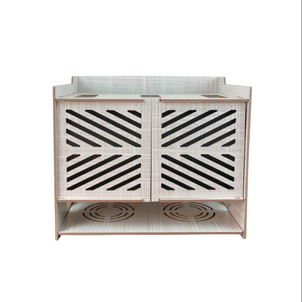Wall Mount Router Shelf - Engraved Hollow Set Top Box Storage Rack - 4 Colors for Home & Office