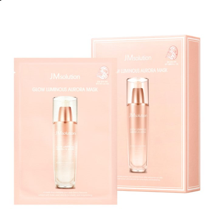 JMsolution Glow Luminous Aurora Mask - Hydrating Brightening Sheet Facial Mask for Radiant Skin | Perfect for Night Routine & Spa Day Self Care
