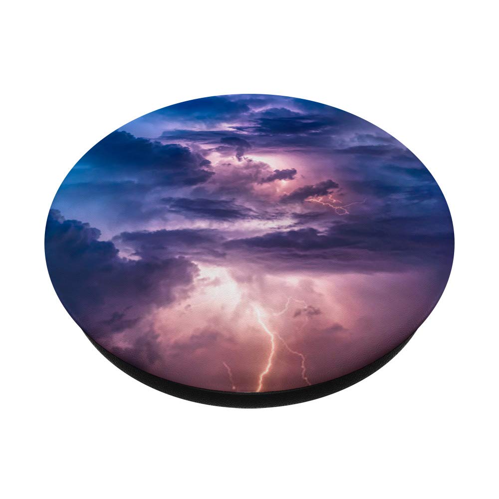 Thunderstorm PopSockets PopGrip - Interchangeable Phone & Tablet Grip with Sticky Base | Perfect for Gaming, Selfies, and Hands-Free Viewing