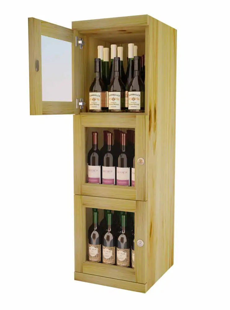 Vinostor Wine Lockers - 3 Locking Bins, 51 5/8