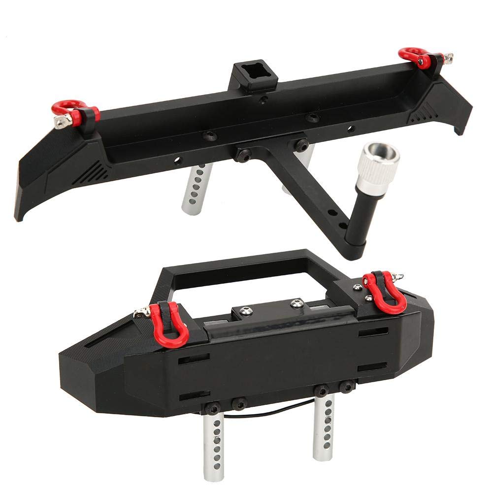 Durable Metal Front & Rear Bumper for SCX10 TRX4 D90 1/10 RC Crawler Cars - Heavy Duty Off-Road Replacement Parts - Perfect for Rock Crawling & Trail Adventures