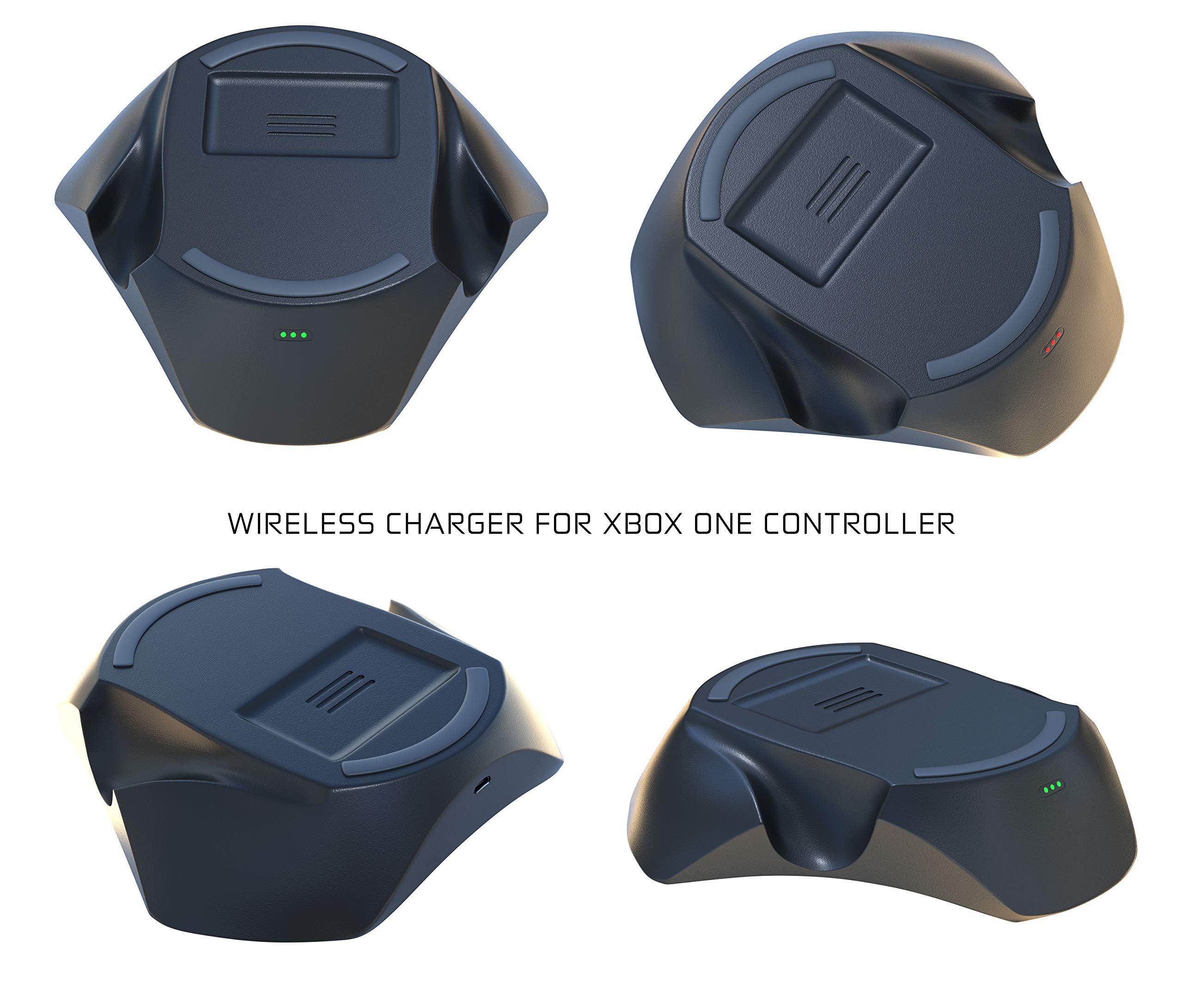 Skywin Wireless Xbox Charging Station - Qi Fast Charger Dock with Battery Pack for Xbox One/Xbox Series X|S Controllers - Perfect for Gaming Sessions & Multiplayer Setups