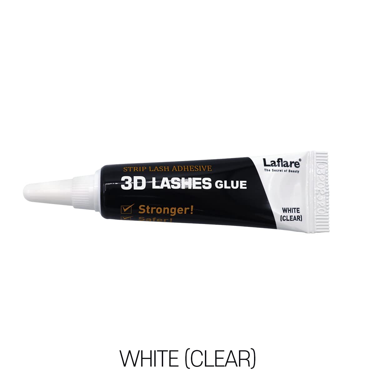 Laflare 3D Lashes Glue - Waterproof Strip Lash Adhesive for Long-Lasting Hold, 0.25oz Tube (White) | Perfect for Daily Wear, Special Occasions & Sensitive Eyes