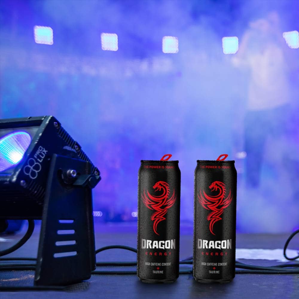 Dragon Red Energy Drink - 24 Pack of 250ml Cans - Boost Energy & Focus - Perfect for Workouts, Gaming & Late-Night Study Sessions