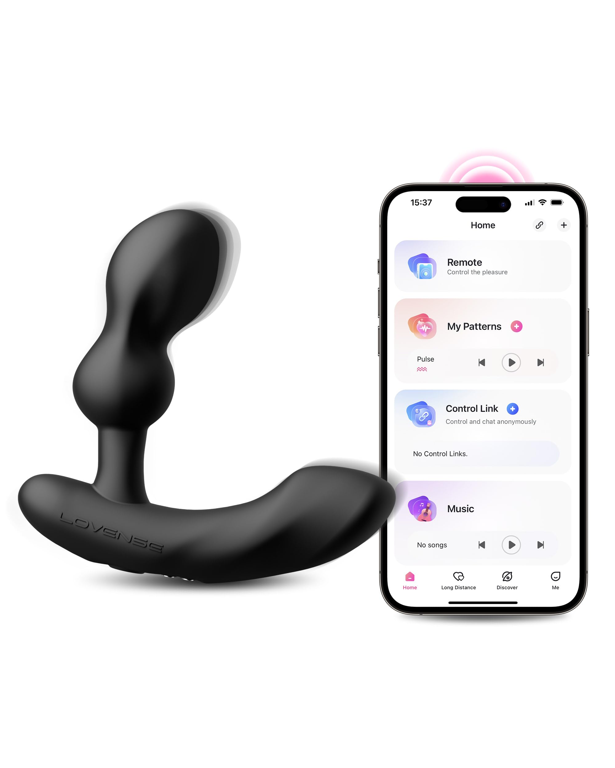 LOVENSE Edge 2 Prostate Massager for Men - Powerful APP Controlled Vibrating Butt Plug with Remote, Adult Sex Toy for Beginners & Advanced Users - Perfect for Solo Play & Couples Intimacy